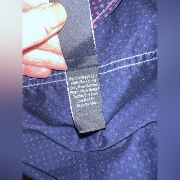 TRANQUILITY MAYHEM Men’s navy and pink print long sleeve shirt‎ size L. - Picture 12 of 14